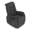 Polohovací křeslo, elektrické kabelové ovládání, šedá, látka, TV-L8963 GREY2
