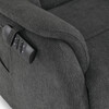 Polohovací křeslo, elektrické kabelové ovládání, šedá, látka, TV-L8963 GREY2