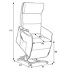 Relaxační křeslo, elektrické kabelové ovládání, šedá, látka, TV-L8960 GREY2
