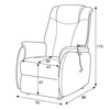 Polohovací křeslo, elektrické kabelové ovládání, šedá, látka, TV-L8963 GREY2