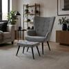 Relaxační křeslo, šedá, látka, AK-303 GREY2
