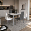 Jídelní židle, šedá, ekokůže, DCL-377 GREY