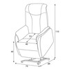 Polohovací křeslo, elektrické kabelové ovládání, šedá, látka, TV-L8963 GREY2