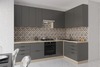 Rohová kuchyňská linka 280x140 KROFT R2N grafit/dub sonoma