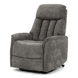 Polohovací křeslo, elektrické kabelové ovládání, šedá, látka, TV-H9727 GREY2