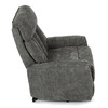 Polohovací křeslo, elektrické kabelové ovládání, šedá, látka, TV-H9727 GREY2