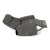 Polohovací křeslo, elektrické kabelové ovládání, šedá, látka, TV-H9727 GREY2