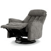 Polohovací křeslo, šedá, látka, TV-H9327 GREY2