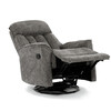 Polohovací křeslo, šedá, látka, TV-H9327 GREY2