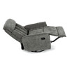 Polohovací křeslo, šedá, látka, TV-H9327 GREY2