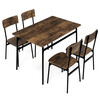 Jídelní set s 4 židlemi, 110x70x76cm, mdf, old wood, AUT-O2155 OLW
