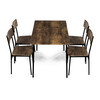 Jídelní set s 4 židlemi, 110x70x76cm, mdf, old wood, AUT-O2155 OLW