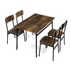 Jídelní set s 4 židlemi, 110x70x76cm, mdf, old wood, AUT-O2155 OLW