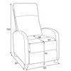Polohovací křeslo, hnědá, látka, TV-W3397 BR2