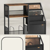 Stolek na gramofon a LP desky 81x30x69cm, mdf, old wood, AKF-E1076 OLW