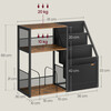 Stolek na gramofon a LP desky 81x30x69cm, mdf, old wood, AKF-E1076 OLW