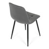 Jídelní židle, šedá, sametová látka, CT-V5081 GREY4