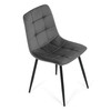 Jídelní židle, šedá, sametová látka, CT-V5081 GREY4
