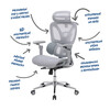 Kancelářská židle, synchronní mechanismus, šedá síťovina, KA-B2363 GREY