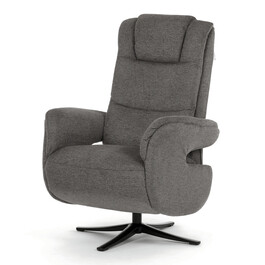 Polohovací křeslo, elektrické zabudované ovládání, funkce zero gravity, šedá, látka, TV-C5590 GREY2