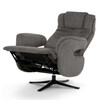 Polohovací křeslo, elektrické zabudované ovládání, funkce zero gravity, šedá, látka, TV-C5590 GREY2
