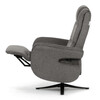 Polohovací křeslo, elektrické zabudované ovládání, funkce zero gravity, šedá, látka, TV-C5590 GREY2