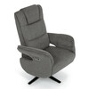 Polohovací křeslo, elektrické zabudované ovládání, funkce zero gravity, šedá, látka, TV-C5590 GREY2