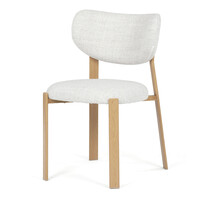 Jídelní židle, bílá, látka, HC-L3125 OAK