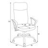 Kancelářská židle, houpací mechanismus, černá látka, KA-W3109 BK