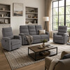 Sedací souprava, polohovací, šedá, manšestrová látka, ASD-C5981 GREY6