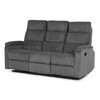 Sedací souprava, polohovací, šedá, manšestrová látka, ASD-C5981 GREY6