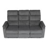 Sedací souprava, polohovací, šedá, manšestrová látka, ASD-C5981 GREY6