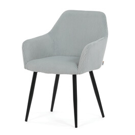 Jídelní židle, modrá, manšestrová látka, DCH-V4009 BLUE6