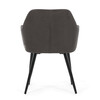 Jídelní židle, šedá, manšestrová látka, DCH-V4009 GREY6