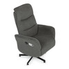 Polohovací křeslo, elektrické zabudované ovládání, šedá, látka, TV-C5479 GREY2