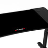 Pevný herní stůl 120x60cm, RGB LED, výběr výšky, melamin, carbon, LT-H1212 BK