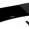Pevný herní stůl 160x60cm, RGB LED, výběr výšky, melamin, carbon, LT-H1216 BK
