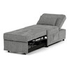 Rozkládací křeslo, šedá, látka, ASB-C3210 GREY2