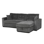 Rohová sedací souprava, šedá látka, ASB-C3990 GREY2