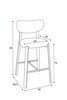 Barová židle, bílá, látka, AUB-L3125 OAK