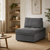 Rozkládací křeslo, šedá, látka, ASB-C3410 GREY2