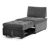 Rozkládací křeslo, šedá, látka, ASB-C3410 GREY2