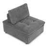 Rozkládací křeslo, šedá, látka, ASB-C3410 GREY2