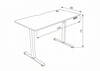 Ergonomický stůl s plynulou regulací výšky 120x60cm, melamin, dub, LT-H2210 OAK