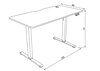 Ergonomický stůl s plynulou regulací výšky 120x60cm, melamin, carbon, LT-H2210 BK