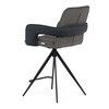 Barová židle otočná 180°, šedá, látka, AUB-F1146 GREY2