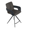 Barová židle otočná 180°, šedá, látka, AUB-F1146 GREY2