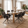 Jídelní židle otočná 180°, šedá, látka, DCH-F1146 GREY2