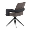 Jídelní židle otočná 180°, šedá, látka, DCH-F1146 GREY2