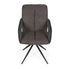 Jídelní židle otočná 180°, šedá, látka, DCH-F1146 GREY2
